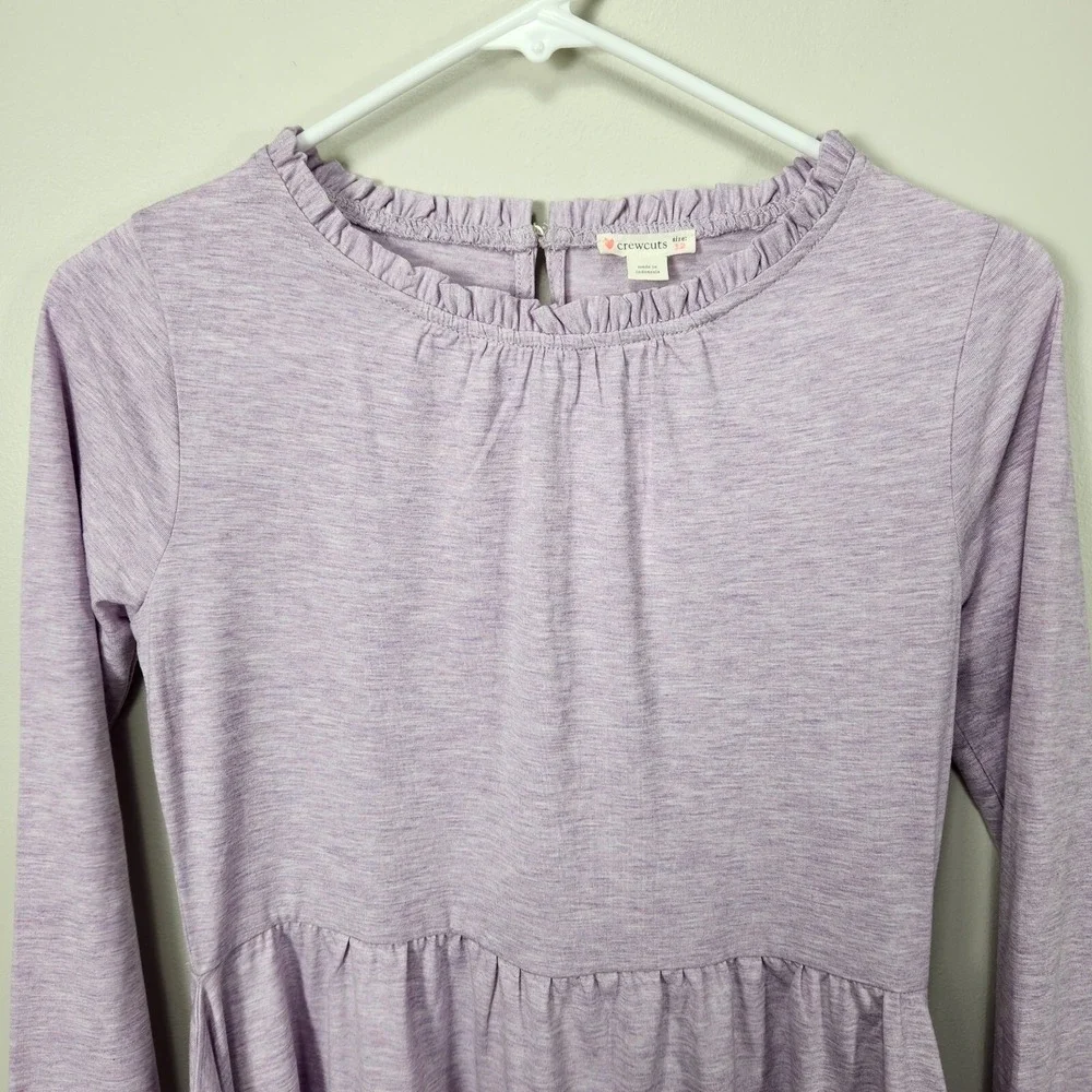 NWT CREWCUTS‎ Purple Hankerchief Hem Dress Girls 12